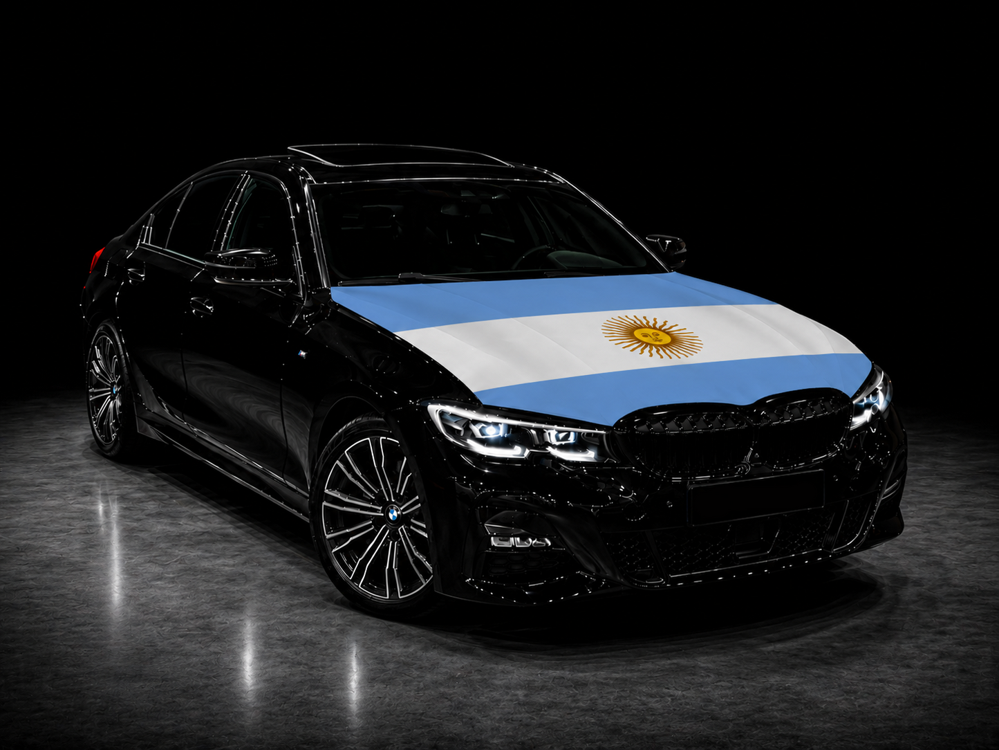 Elastic Fabric Hood Flag (Compatible with all cars)