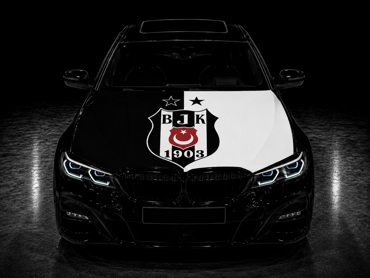 Elastic Fabric Hood Flag (Compatible with all cars)