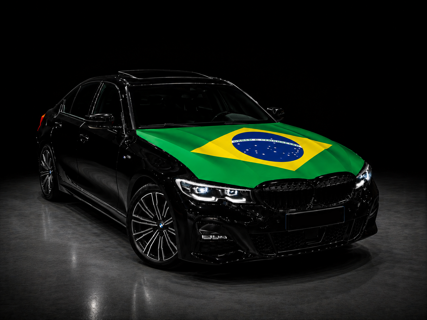 Elastic Fabric Hood Flag (Compatible with all cars)