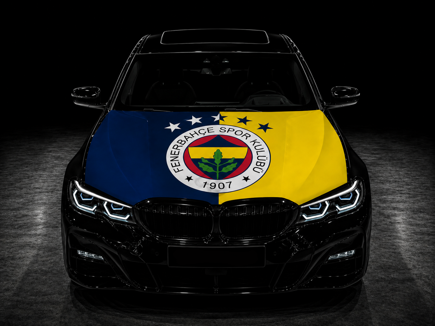 Elastic Fabric Hood Flag (Compatible with all cars)