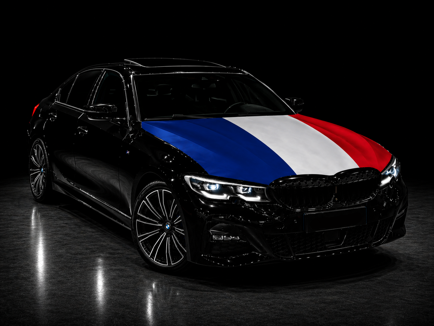 Elastic Fabric Hood Flag (Compatible with all cars)