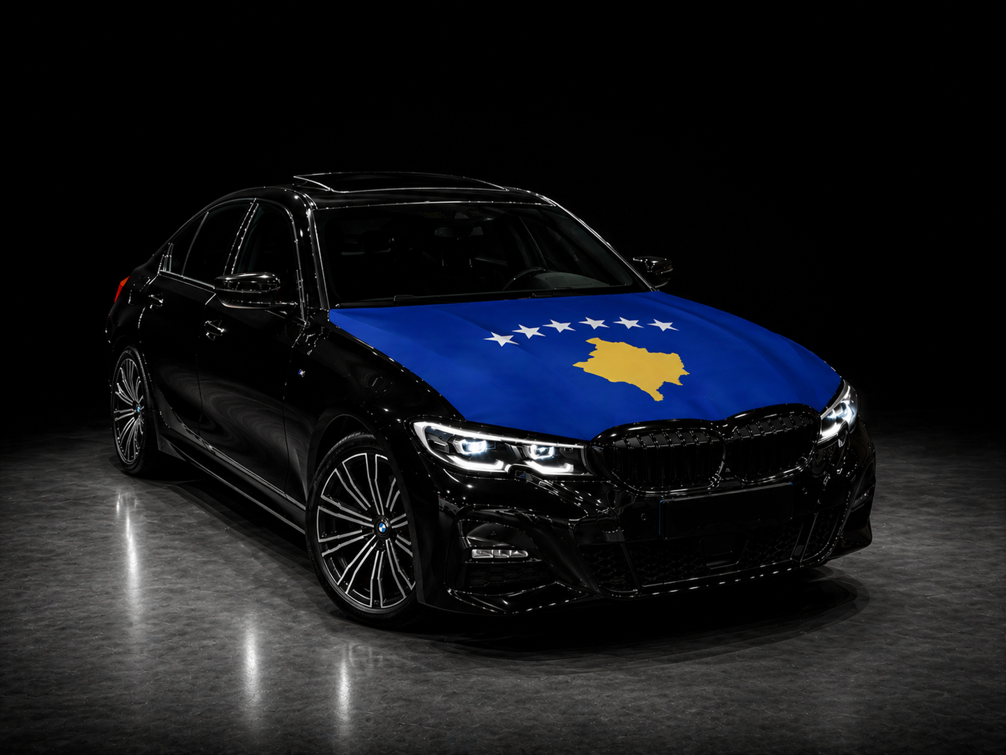 Elastic Fabric Hood Flag (Compatible with all cars)