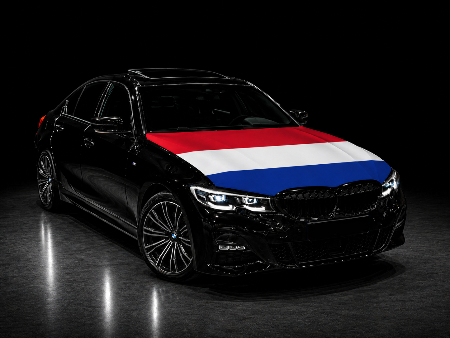 Elastic Fabric Hood Flag (Compatible with all cars)
