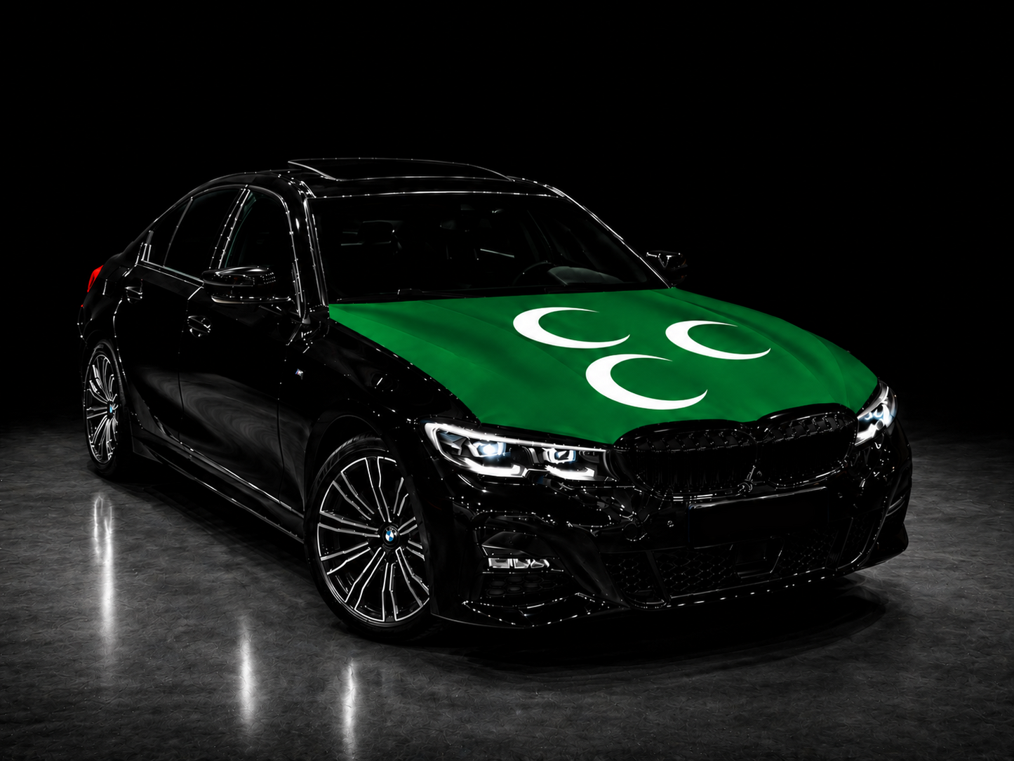 Elastic Fabric Hood Flag (Compatible with all cars)