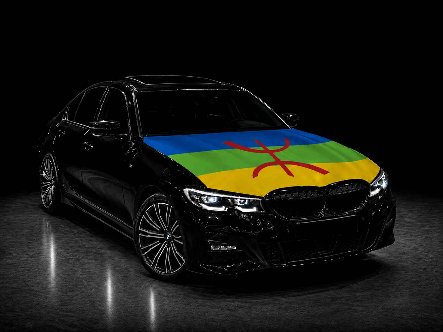 Elastic Fabric Hood Flag (Compatible with all cars)