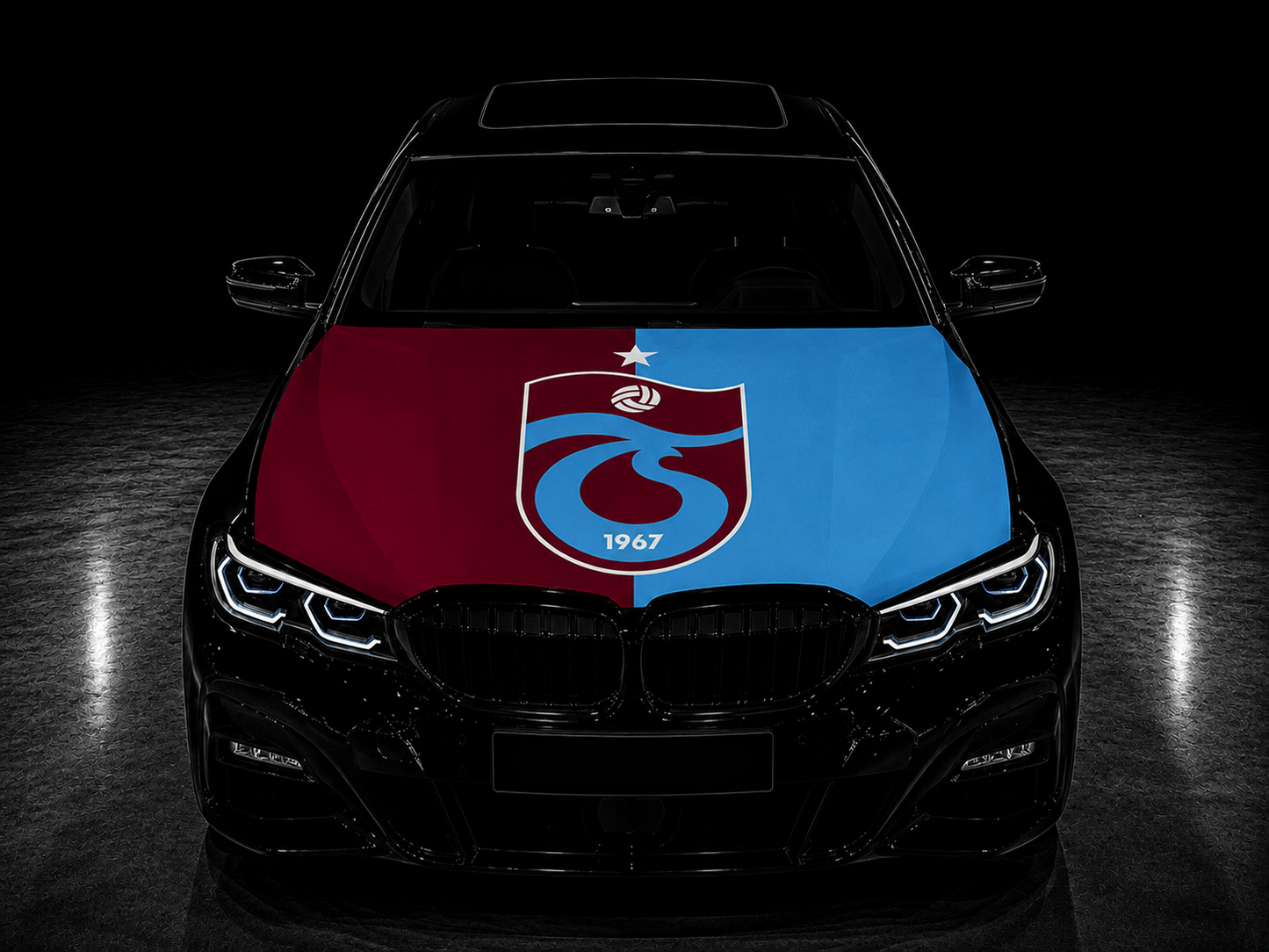 Elastic Fabric Hood Flag (Compatible with all cars)