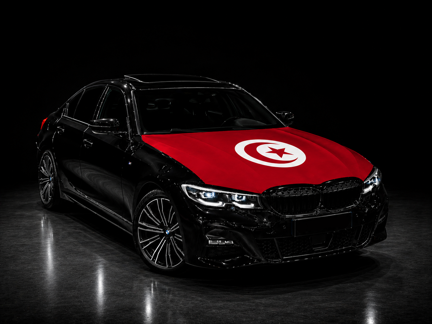 Elastic Fabric Hood Flag (Compatible with all cars)