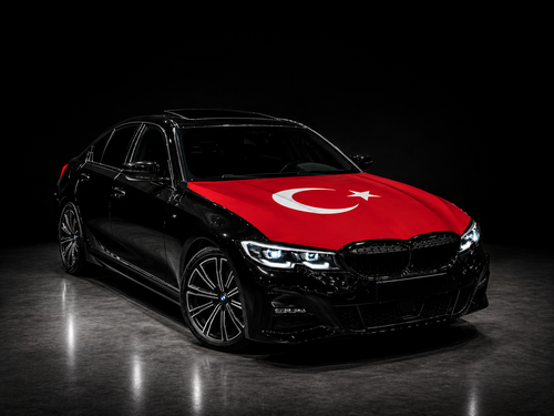 Elastic Fabric Hood Flag (Compatible with all cars)