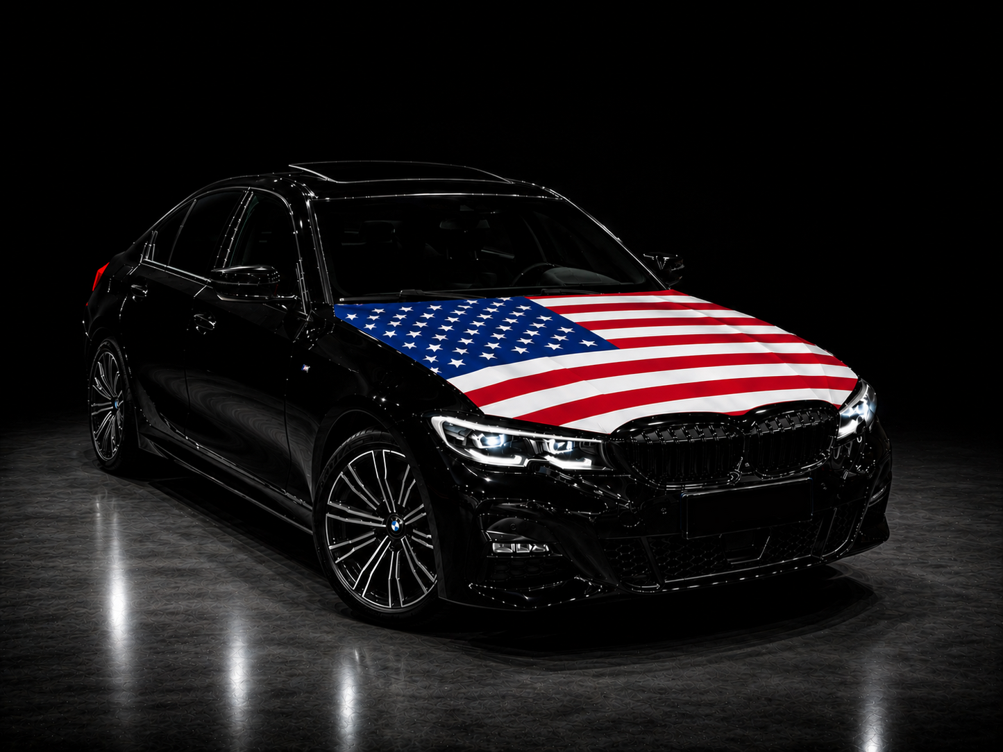 Elastic Fabric Hood Flag (Compatible with all cars)
